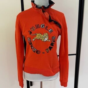 Kenzo Jungle Paris H&M Orange Sweatshirt with Tiger